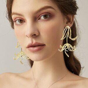 Flower Golden Earrings
